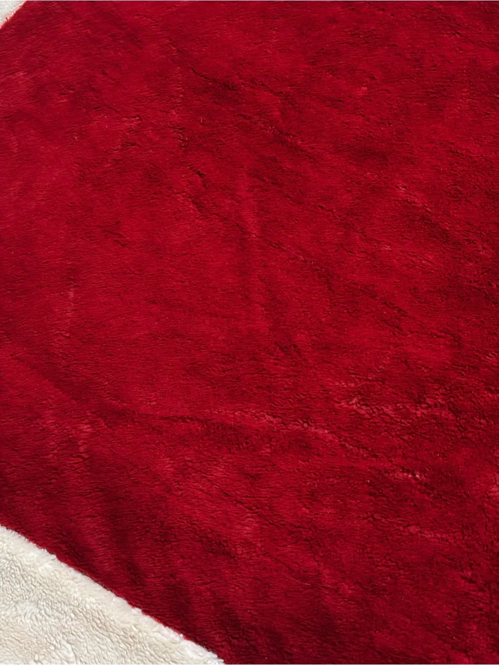 Pier 1 Imports Holiday Style Plush Throw Blanket Red Lt Pink Santa Suit Vibes